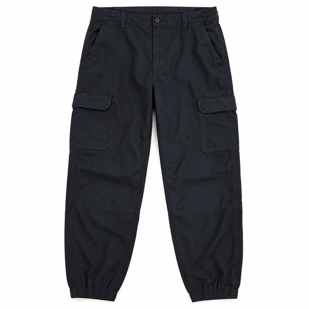 Uniqlo Mens Cargo Jogger Pants Navy Blue XL Elastic Waist Stretch 321-448768